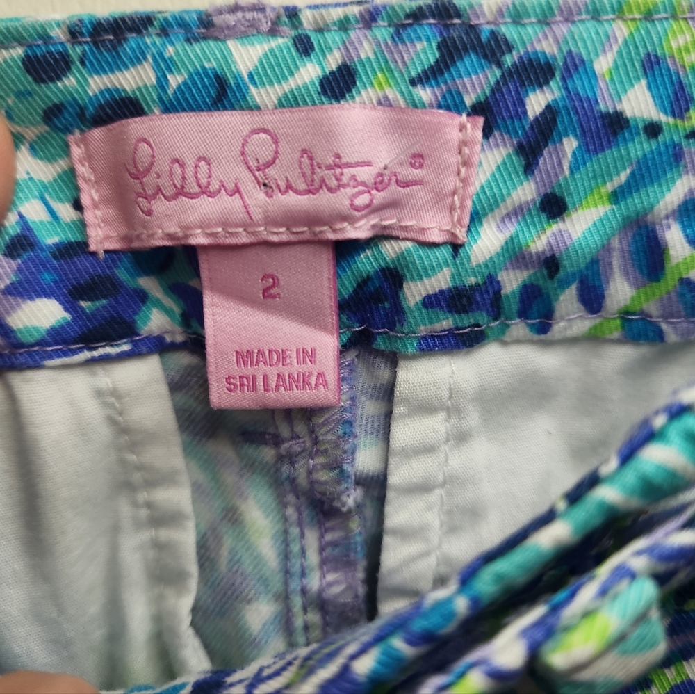 Women's Lilly Pulitzer Cropped Pants Sz 2 - Picture 6 of 11